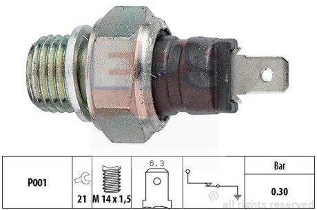 Датчик давления масла ALFA ROMEO 33 83-95,33 (905) 83-89,33 (907A) 90-94,33 Sportwagon (905A) 84-89, EPS 1.800.005