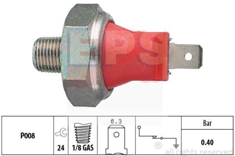 Датчик давления масла (0.2-0.4 бар) Ford Hyundai Mazda Toyota 1.5-4.0 74- EPS 1800017