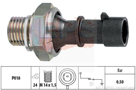 Датчик давления масла (M14x1.5) (ключ на 24) Fiat GM PSA 80- EPS 1.800.069