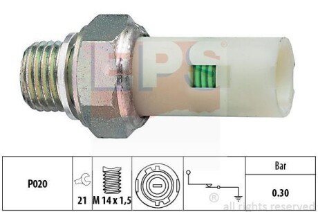 RENAULT датчик тиску мастила R5/21/Trafic,Kangoo,Master II,Opel,Volvo EPS 1.800.076
