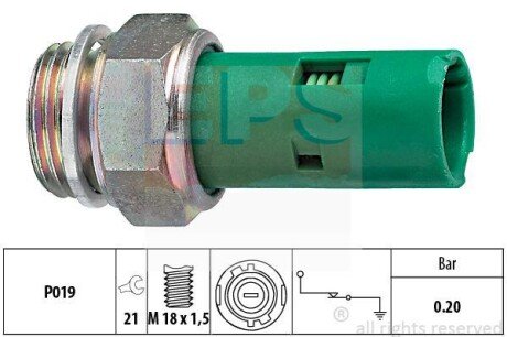 RENAULT датчик тиску мастила Kangoo,Clio 90-,R19,21,Megane I, Laguna EPS 1.800.110