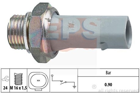 Датчик давления масла (серый) (0.9 бара) Skoda Fabia 1.0-1.4 99-03 EPS 1.800.150