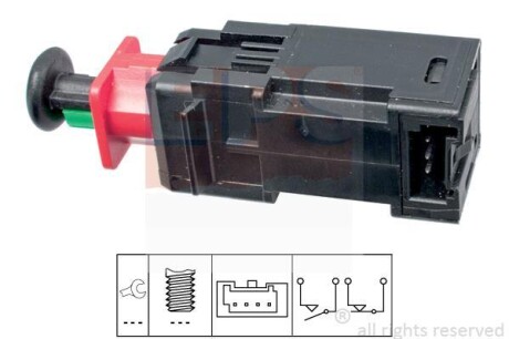 OPEL вимикач STOP-сигналів Astra H 04-, Corsa 06-, Vectra 02-. EPS 1.810.208