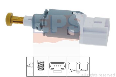 Датчик стоп-сигнала (4 контакта) MB Nissan Opel Renault 02- EPS 1.810.225