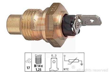 PEUGEOT датчик температури води 205,309,405,Citroen AX,BX,C15,ZX,Fiat Ducato EPS 1.830.007