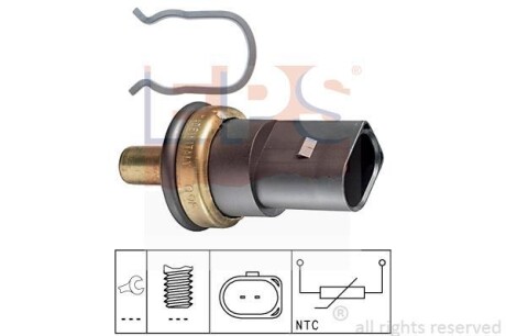 Датчик температуры ОЖ (2 контакта) (серый) VAG 1.0-3.6 96-19 EPS 1.830.278