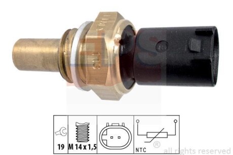 Датчик температуры охлаждающей жидкости (2 контакта) MB 1.8-6.3 91- EPS 1.830.350