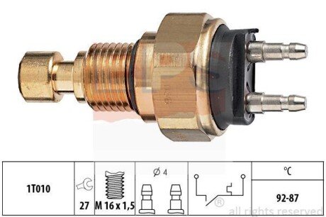 HONDA температурний датчик включення вентилятора радіатора ACCORD -83 EPS 1.850.036