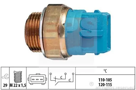 Фото opel температурний датчик включення вентилятора радіатора vectra 1.6i EPS 1.850.680 OPEL температурний датчик включення вентилятора радіатора VECTRA 1.6I EPS 1.850.680