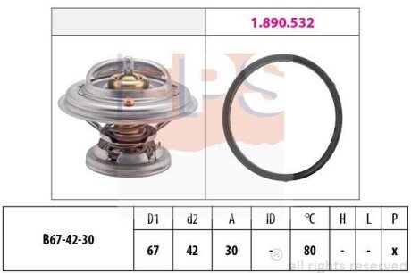 DB термостат (Made in Italy!) W124/140 250TD,300TD 88- EPS 1.880.271