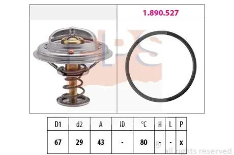 DB термостат (Made in Italy!) t-80 W124, W126 EPS 1.880.549