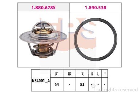 VW термостат (Made in Italy!) t-83C Polo 01-,Skoda Fabia 99-,Seat Ibiza EPS 1.880.678