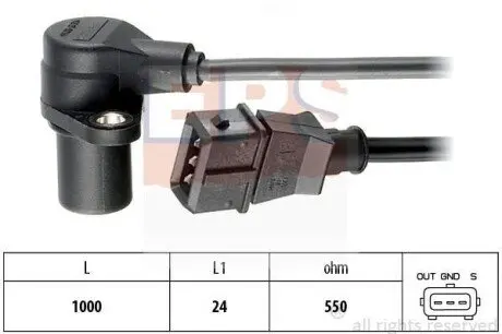 DAEWOO датчик обертів двигуна NUBIRA 2.0 99- EPS 1.953.228