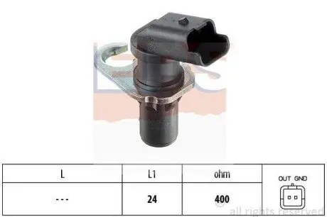 Датчик вращения коленвала (2 контакта) Fiat Scudo Peugeot Expert 2.0/2.2HDI 00- EPS 1.953.258
