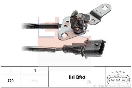 Датчик положення коленвала Alfa, Fiat 1.9d-2.4jtd 09.97- EPS 1.953.355