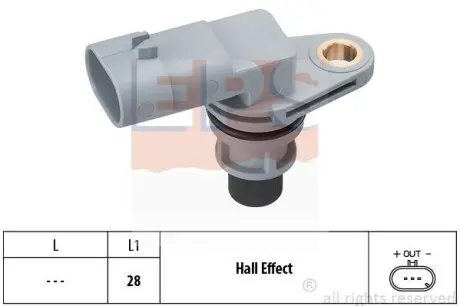 Датчик положення колінвалу ALFA ROMEO Brera 05-10, Giulietta 10-,159 05-11, Mito 08-18,159 (939) 09-11 EPS 1.953.380