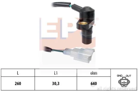 CITROEN Імпульсний датчик C1 1.0 05-, PEUGEOT, TOYOTA EPS 1.953.465