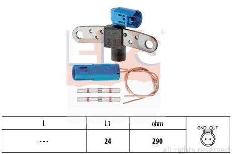 RENAULT датчик колінвала з розємом Dacia Logan,Megane,Kangoo,Laguna,Clio EPS 1.953.543K