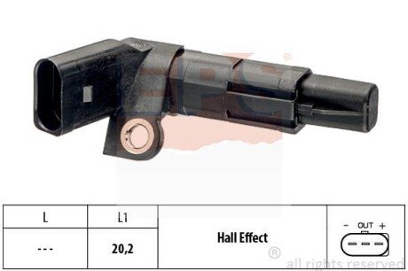 VW датчик імпульсів Polo 01-,Seat,Skoda Fabia I,II,Roomster EPS 1.953.683