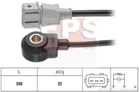 DAEWOO датчик детонації Lanos 1,4/1,5/1,6 97-,Chevrolet Aveo,Lacetti, Matiz. EPS 1.957.052