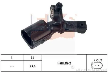 VW датчик ABS задн.лів.Polo,Skoda Fabia,Seat,Audi EPS 1.960.012