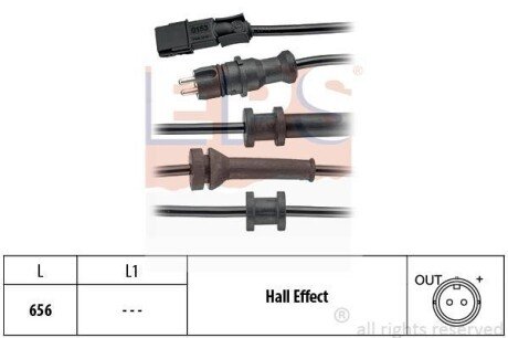 Датчик задн. ABS RENAULT Laguna II 01- EPS 1.960.153