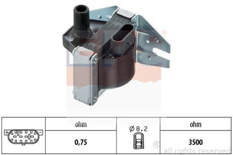 FIAT котушка запалювання TIPO 1.4 88-93 EPS 1.970.108