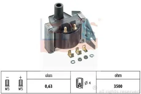 VW котушка запалювання 86- 251905115D EPS 1.970.125