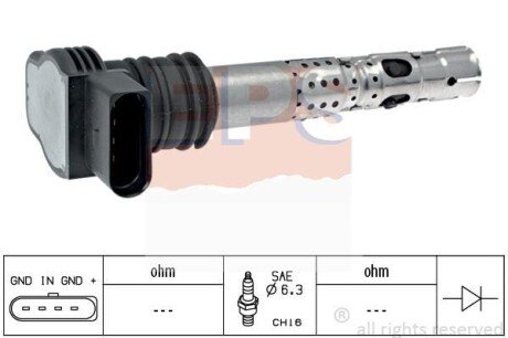 VW котушка запалювання AUDI, SEAT, SKODA, VW EPS 1.970.429