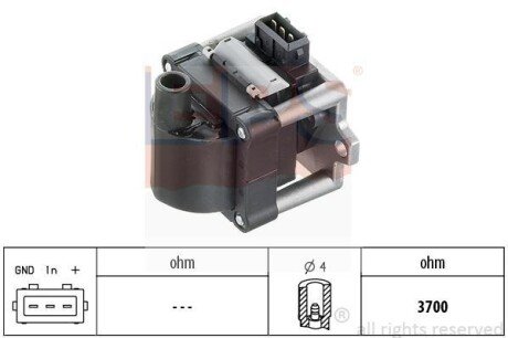 Катушка зажигания (вместе с коммутатором) (разъем на 3 вывода) VW EPS 1.990.414