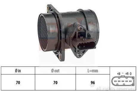 VW витратомір повітря AUDI 1,8T 00-Golf,Passat,Skoda 1,8TSeat EPS 1.991.441