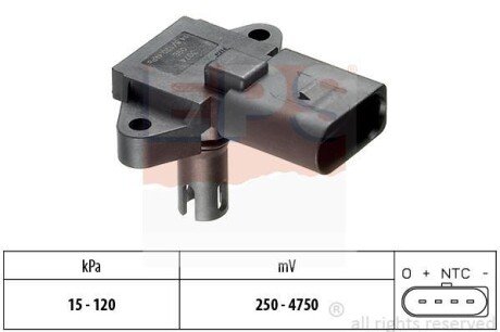 VW Датчик надува Polo 1,2 -09, SKODA Fabia 1,2-1,4 00-. EPS 1.993.074