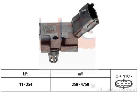 VOLVO датчик тиску в впускному колекторі C30/70,S40/60/80,V70,XC70 2.0/2.5 98- EPS 1.993.078