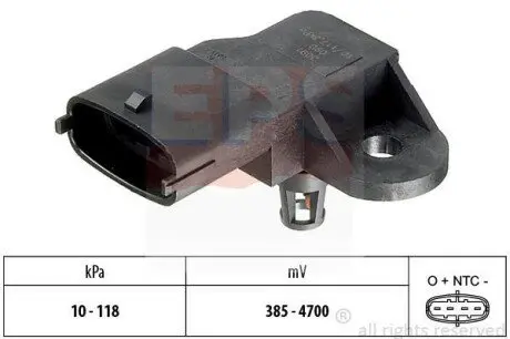 FIAT датчик тиску надуву Alfa Romeo,Bravo,Doblo,Idea,Punto,Panda,Lancia EPS 1.993.091