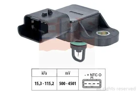 CITROEN датчик тиску повітря C1/C3/C4 Cactus/C-Elysse 1,0-1,2VTi EPS 1.993.347