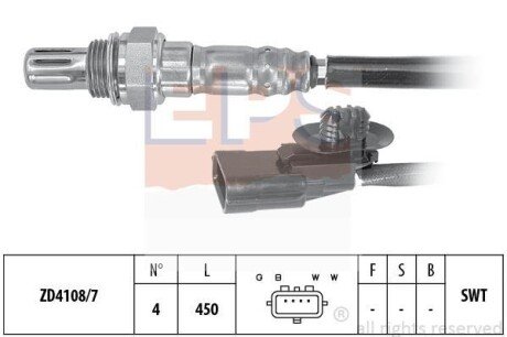 RENAULT лямбда-зонд Dacia Dokker,Duster,Logan,Lodgy,Clio IV,Grand Scenic III,Megane III,Kadjar,Kangoo 12- EPS 1.998.169