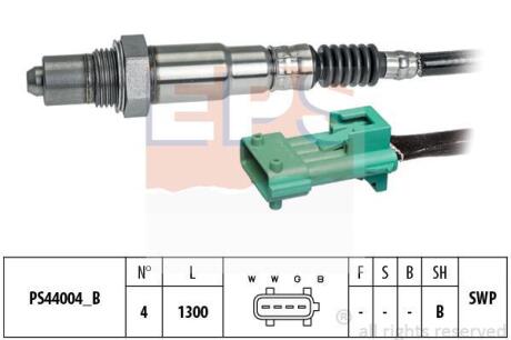 CITROEN лямбда-зонд (4 конт.) 1,1-2,9: Berlingo, Xsara, C3/5 PEUGEOT Partner/106/306/406 FIAT Scudo EPS 1.998.222