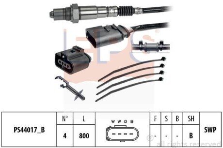 Лямбда-зонд (4 конт.) VW 2,0: Golf IV, Bora, New Beetle SKODA Octavia 2,0 EPS 1.998.253