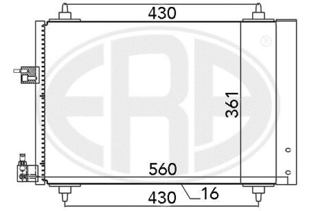 Радіатор кондиціонера ERA 667039