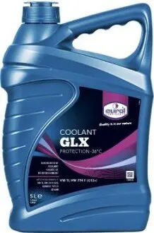 5л Coolant GLX -36 антифриз червоний G12+, TL-VW 774 F, VW TL-VW 774 D (G12), Renault Type D, BS 6580, ASTM D3306/D4656/D4985, JASO M325, NATO S-759 EUROL 002501