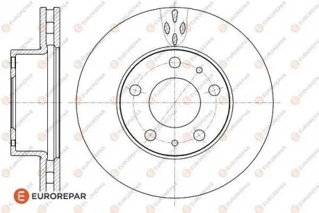 Диск гальмівний передній Jumper3-Boxer3 DIAM 280 EP 28 PSA EUROREPAR 1618865280