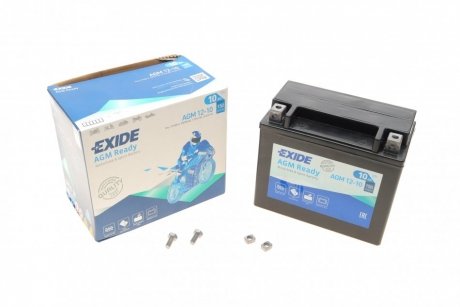 Аккумуляторная батарея 10Ah/150A (150x87x130/+L/B0) (AGM) (мото) EXIDE AGM12-10