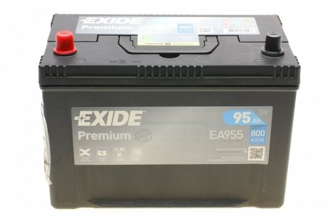 Аккумуляторная батарея 95Ah/800A (306x173x222/+/L/B01) Premium Азия EXIDE EA955