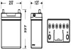 Акумуляторна батарея 45Ah/330A (237x127x227/+R/B00) Excell Азія EXIDE EB454 (фото 4)