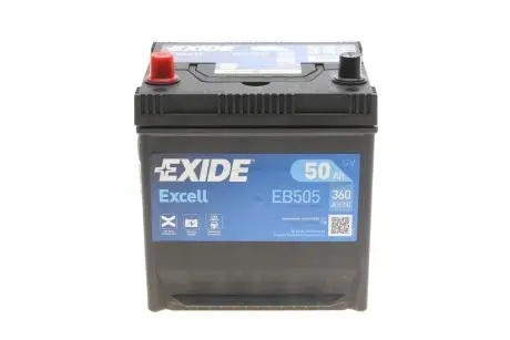 Аккумуляторная батарея 50Ah/360A (200x173x200/+L/B0) Excell EXIDE EB505