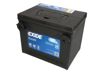 Акумулятор 12В 55Агод./620А EXCELL (L+) 230x180x186 (пусковий) EXIDE EB558