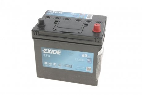 Акумуляторна батарея 60Ah/520A (230x173x222/+R/B00) (Start-Stop EFB) Азія EXIDE EL604