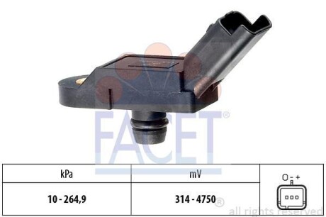 Датчик давления воздуха Citroen C4/C5/Peugeot 207/308 1.6 i 06-> FACET 10.3164