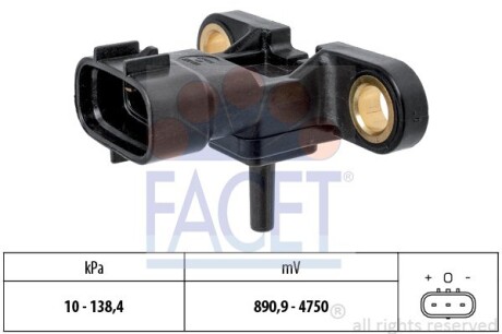 Датчик абсолютного тиску (Manifold Air Pressure Sensor, MAP sensor) FACET 10.3217