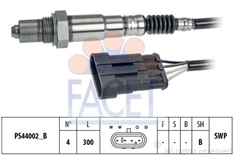 Датчик кисню (лямбда-зонд) Doblo/Combo 05-1.2-1.4i FACET 10.8203